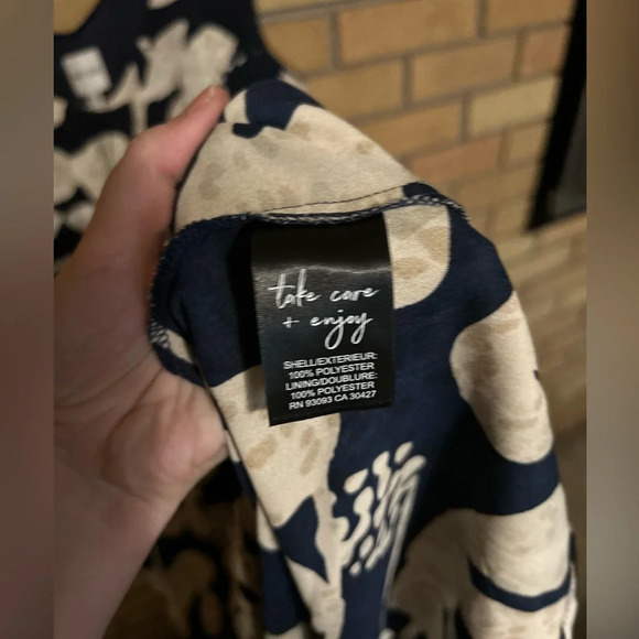 NWT NIC+ZOE Water Lillies Bianca Flowy Maxi Dress Indigo Multi Size Medium - Picture 6 of 9